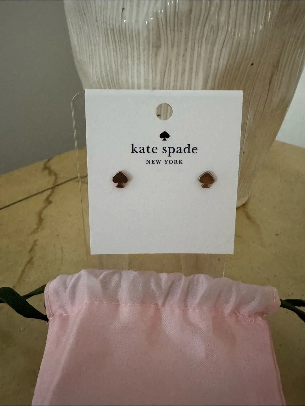 Kate Spade New York  Spade Goldtone Stud Earrings New w/dustbag